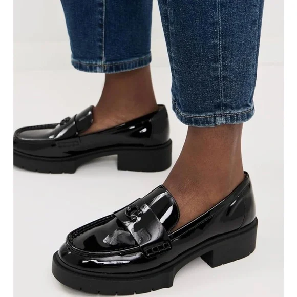 NWT Coach Women's Leah Patent Leather Loafer size 8 1/2 - Picture 3 of 6